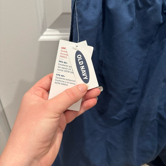 NWT Old Navy Blue Swim Shorts with drawstring mens small - Picture 2 of 4